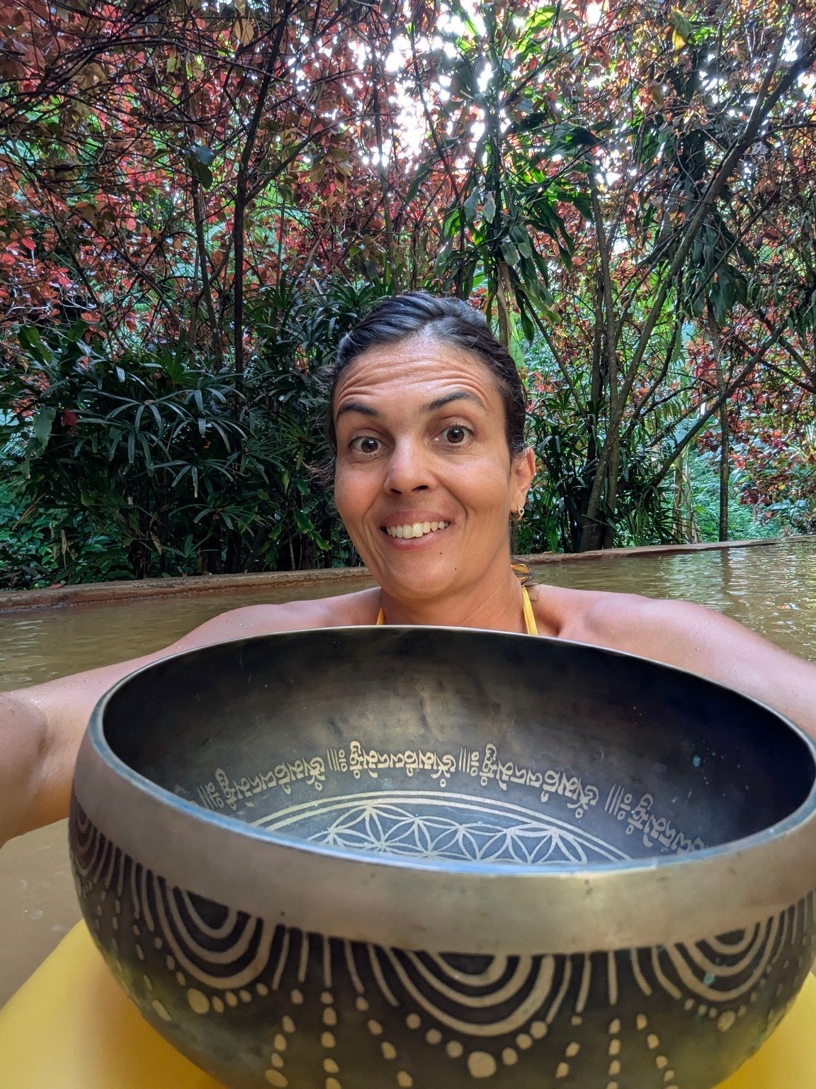 Daïné LEREVEREND avec son bol en rivière